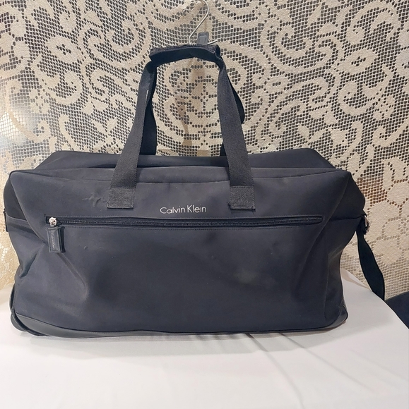 Calvin Klein Bags Calvin Klein Black Nylon Carry On Rolling Travel